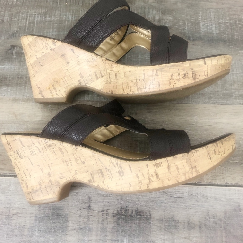 Pesaro Gisella Brown Cork Platform Sandal Size 10 - Picture 8 of 13